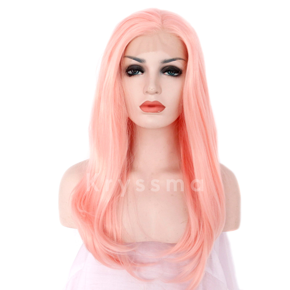 Pink Straight Synthetic Lace Front Wigs Barbara Official Site‎ 6801