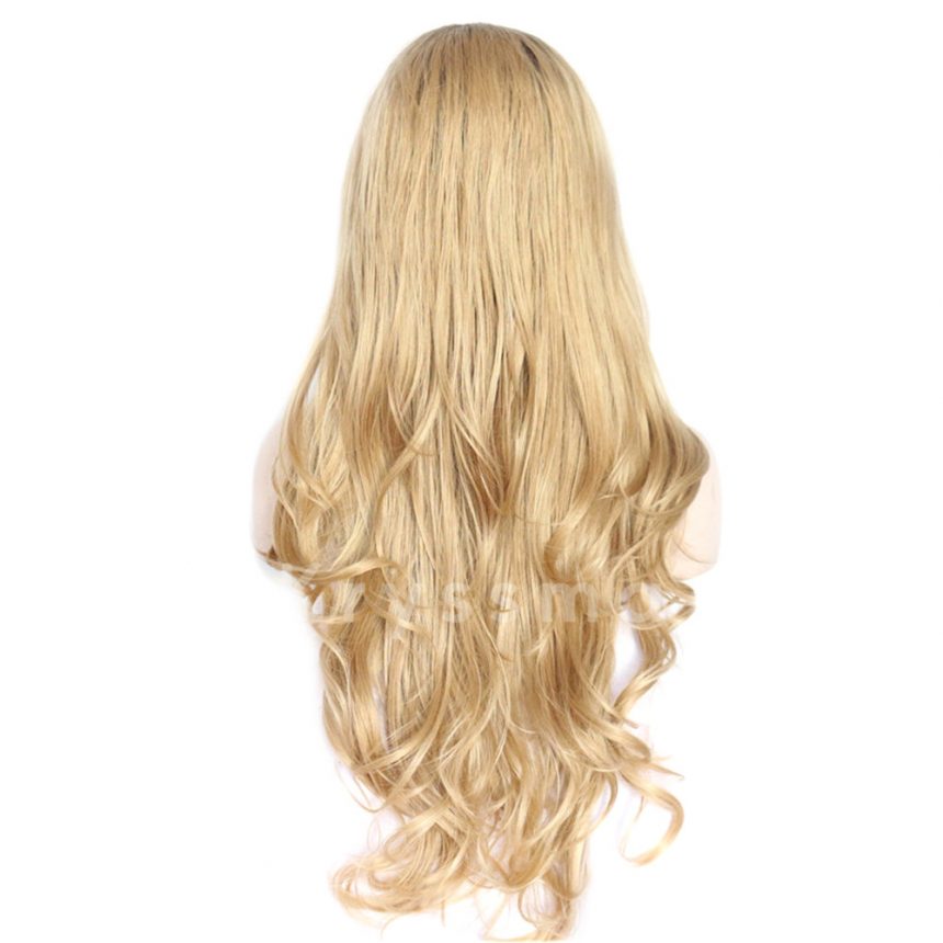 Dark Root Natural Ombre Blonde Wave Synthetic Lace Front Wig Gracie Official Site‎