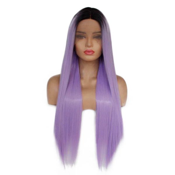 Ombre Purple Straight Synthetic Lace Front Wigs Morgan Official Site‎ 1320